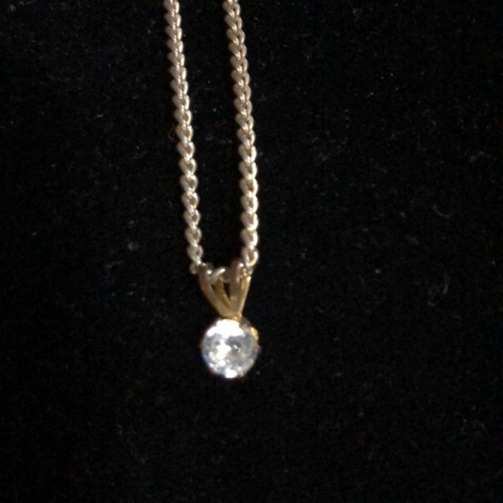 Gold cubic zirconium Necklace